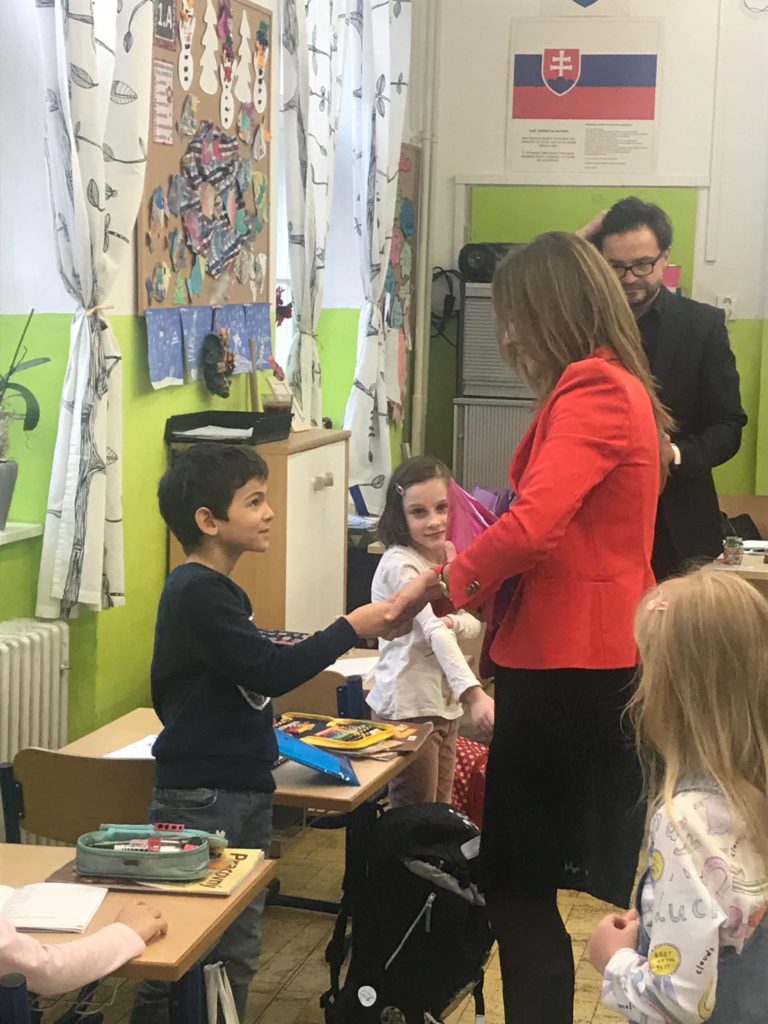 Návšteva pani starostky v prvých triedach