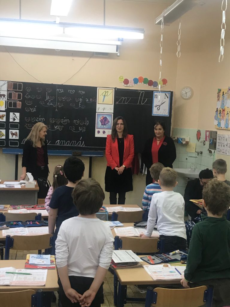 Návšteva pani starostky v prvých triedach