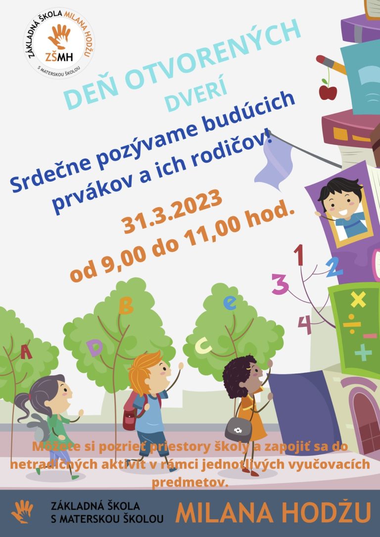 DEŇ OTVORENÝCH DVERÍ PRE BUDÚCICH PRVÁKOV