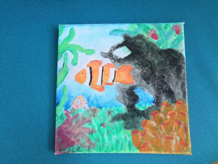 Maľba na plátno v 7. ročníku