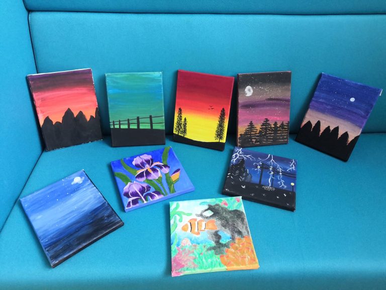 Maľba na plátno v 7. ročníku