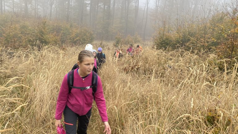 S turistickým krúžkom na zlaňovanie k Trom jazdcom