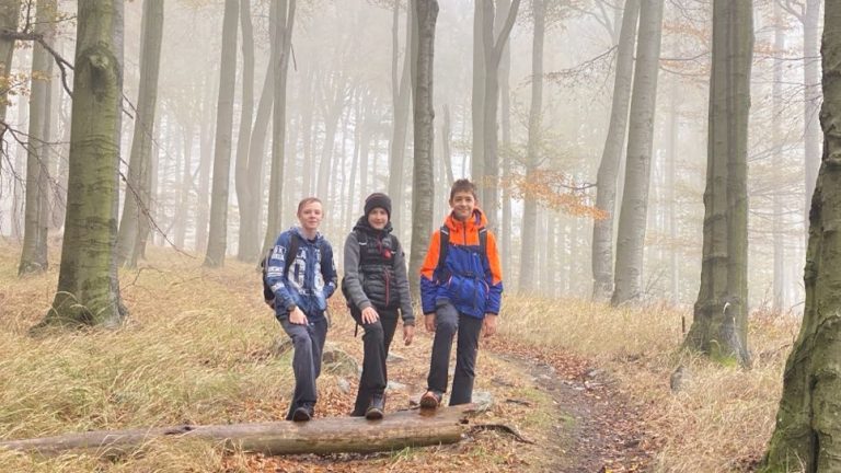 S turistickým krúžkom na zlaňovanie k Trom jazdcom