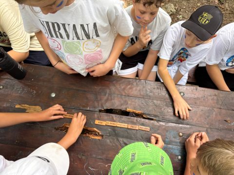 Štvrtáci hľadajú poklad na Železnej studničke