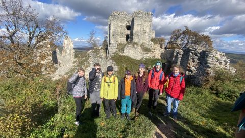 S turistickým krúžkom v pohorí Tribeč