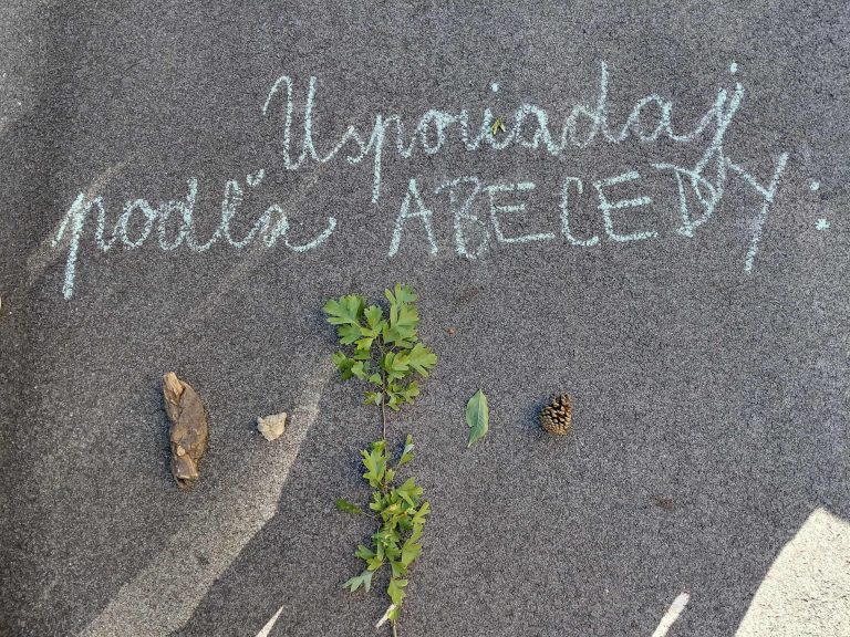 Jesenné učenie vonku