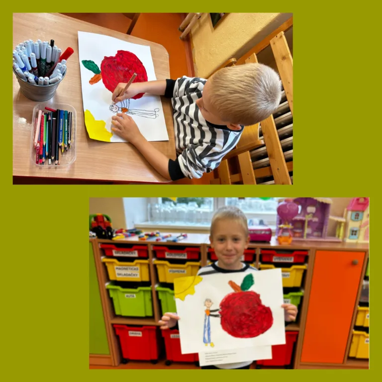 Účasť detí z MŠ na výtvarnej súťaži „Jablko“