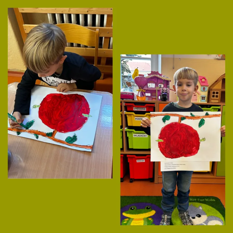 Účasť detí z MŠ na výtvarnej súťaži „Jablko“
