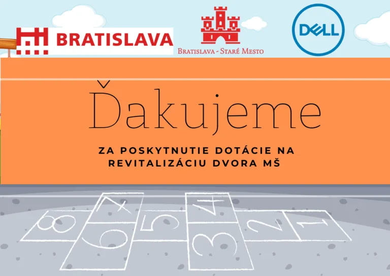 Poďakovanie – Revitalizácia školského dvora