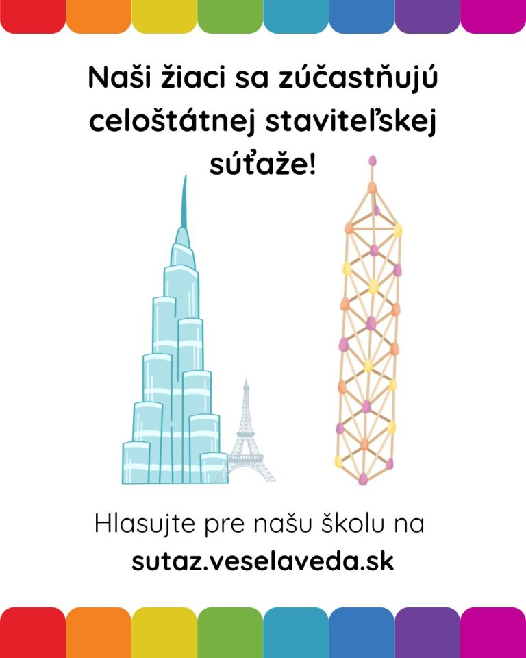 Podporte našu školu v celoštátnej súťaži