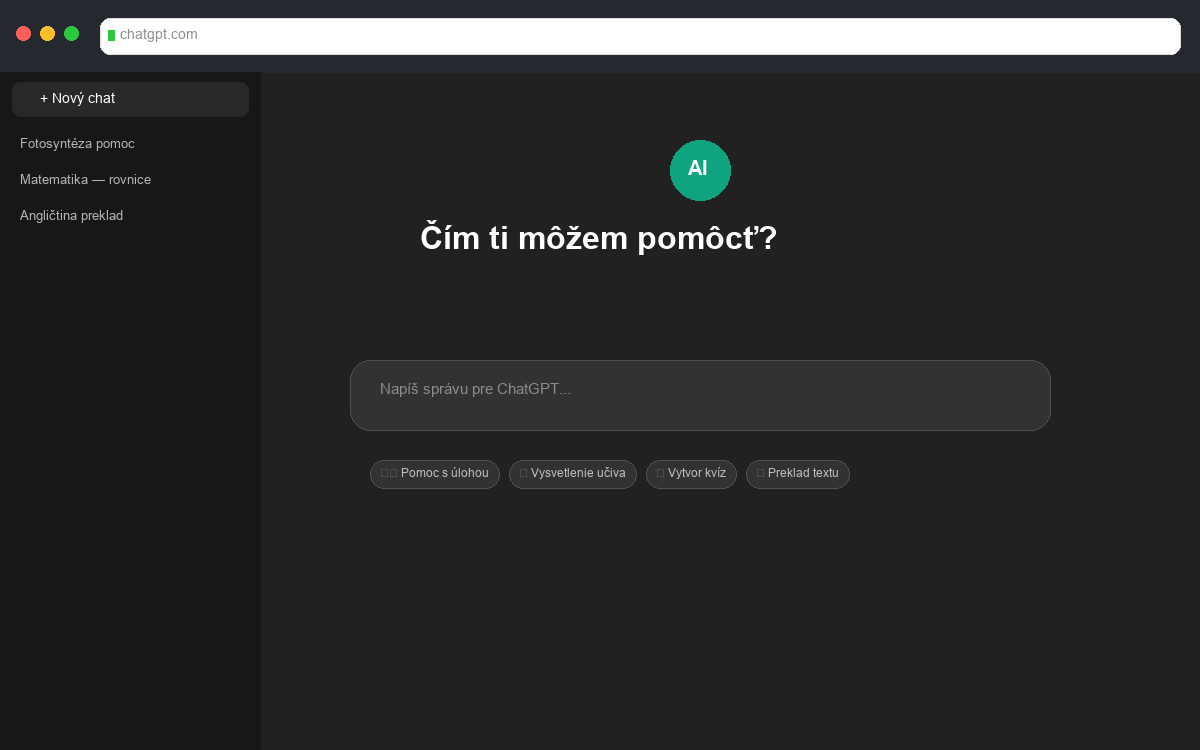 Domovská stránka ChatGPT — chatgpt.com