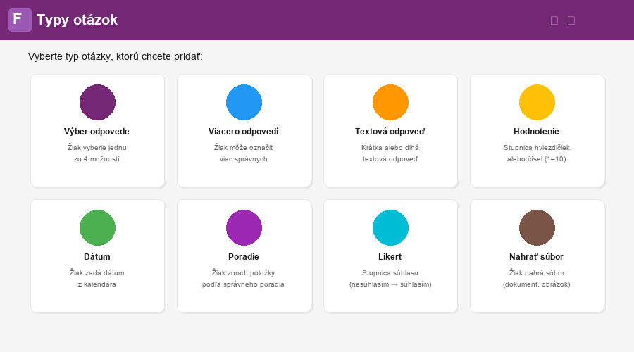Prehľad 8 typov otázok v Microsoft Forms