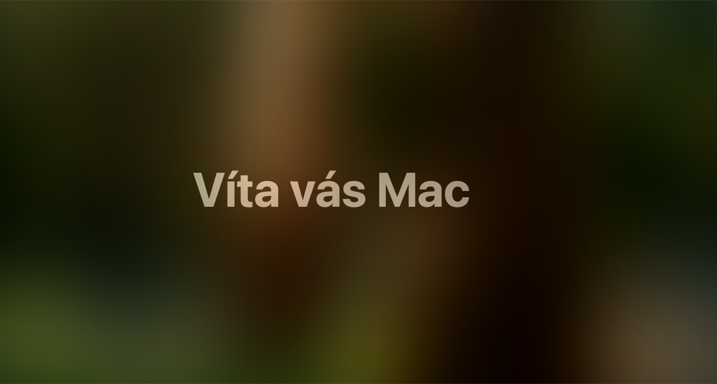 Uvítacia obrazovka Víta vás Mac