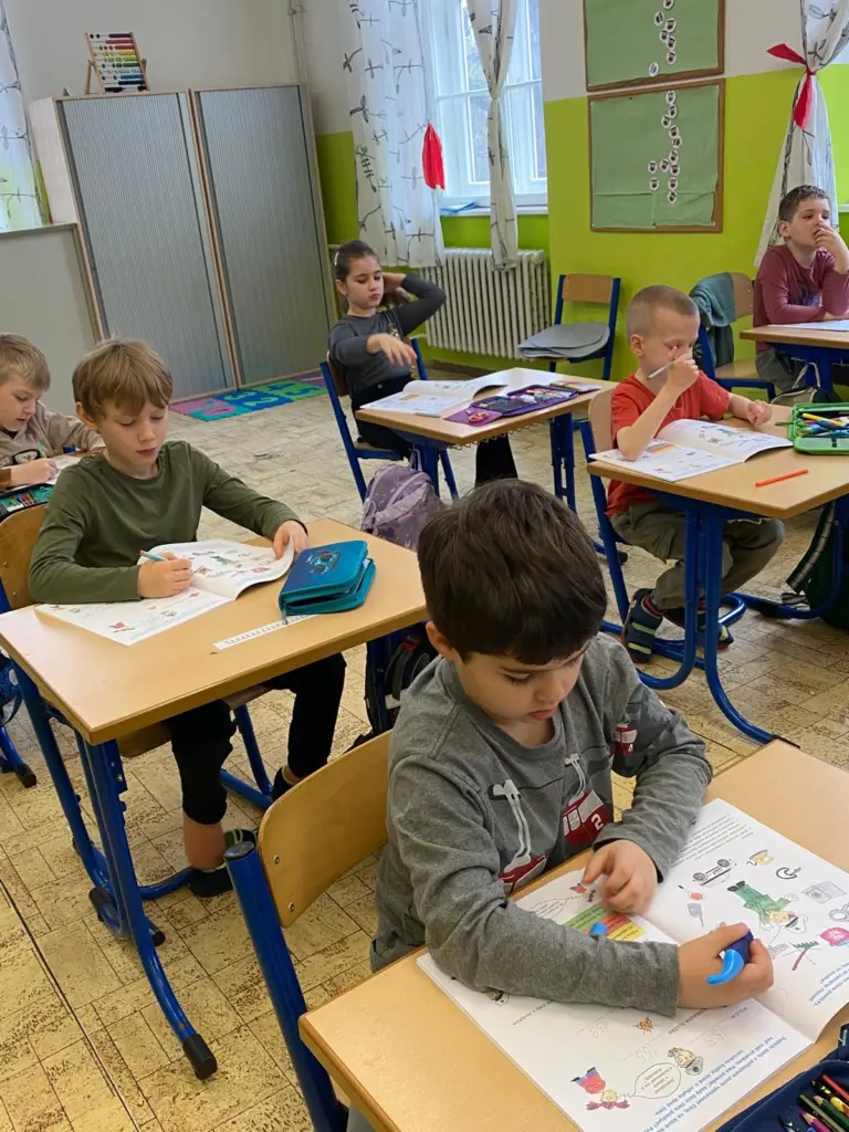 Beseda s policajtkou v 1. ročníku