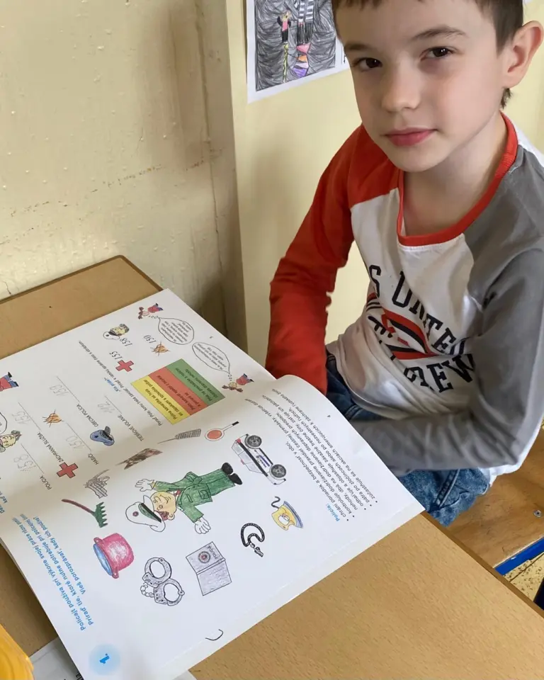 Beseda s policajtkou v 1. ročníku