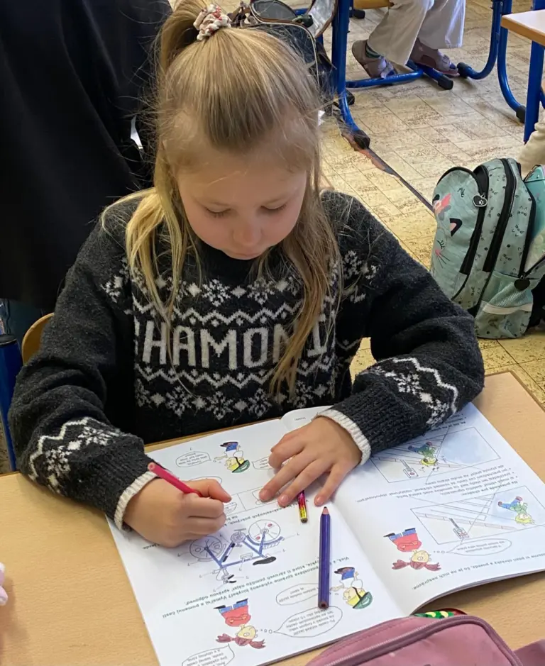 Beseda s policajtkou v 1. ročníku